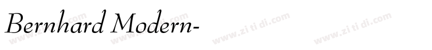 Bernhard Modern字体转换